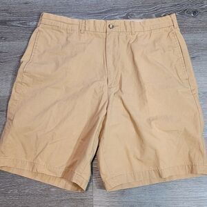 CREMIEUX Men's Tan Cotton Flat Front Causal Premium Shorts Size 36